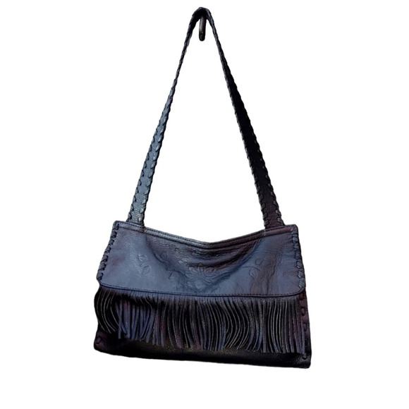 Fringe Embossed Leather Fossil Bag EUC ❤️ - Picture 3 of 16